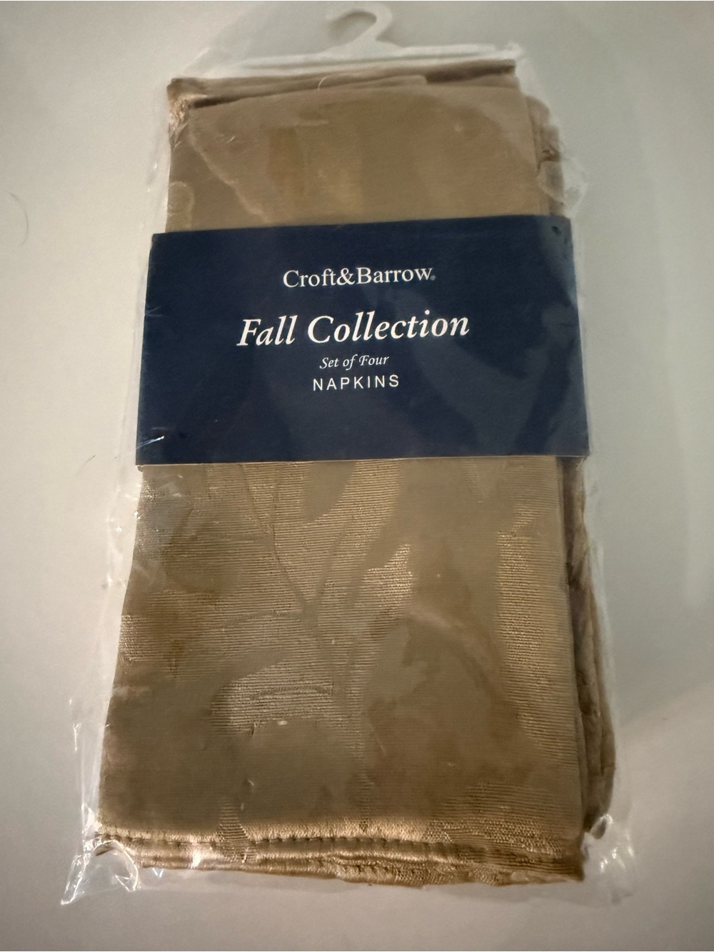 Kohl's Croft & Barrow Fall Collection Gold/Tan Napkins - Set of 4